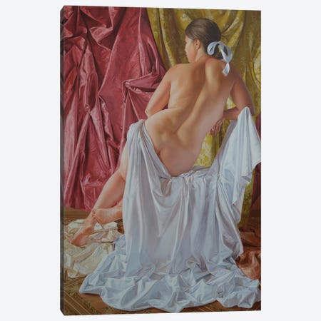 Seated Nude Model Canvas Print #AAZ19} by Arthur Anokhin Canvas Art Print
