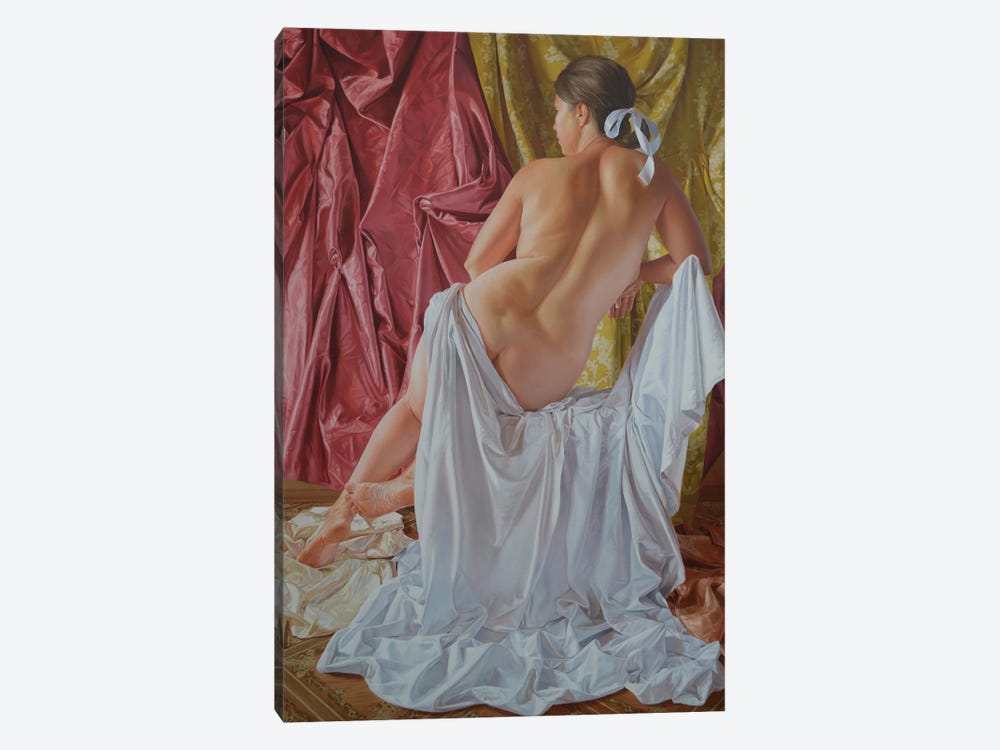 Seated Nude Model by Arthur Anokhin 1-piece Canvas Print