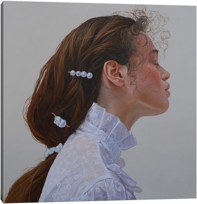 Girl With A Pearl Canvas Art Print - Arthur Anokhin