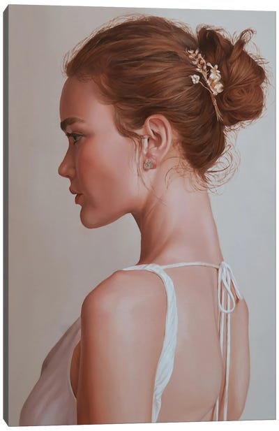 Girl With A Hairpin Canvas Art Print - Arthur Anokhin