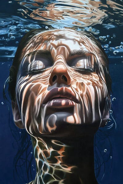 Hyperrealism Paintings: Woman And Water II by Arthur Anokhin