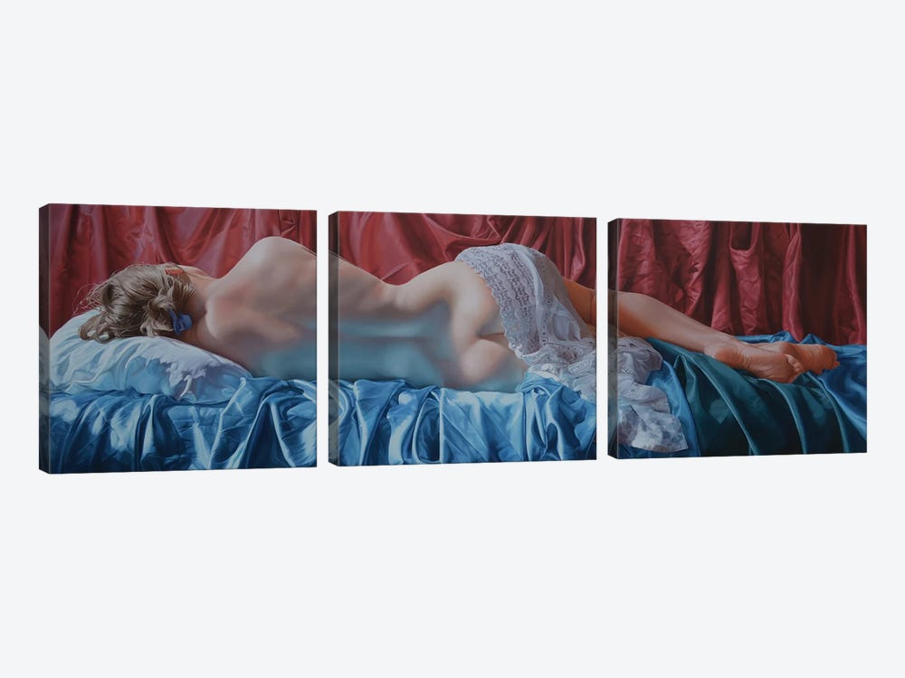Nude Model by Arthur Anokhin 3-piece Canvas Artwork