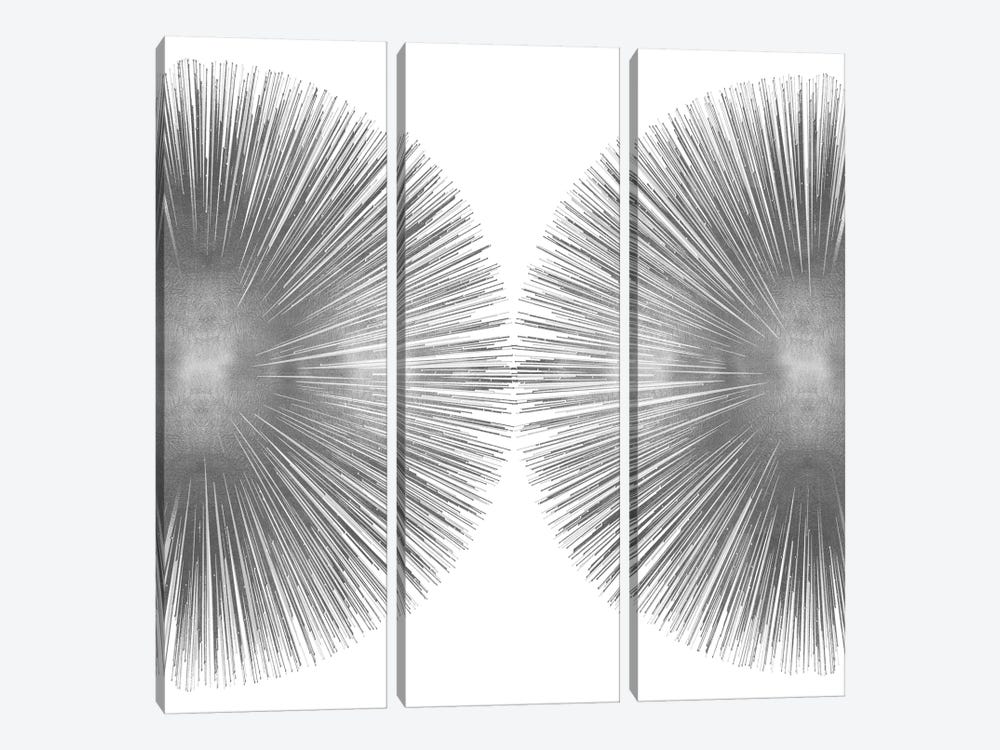 Silver Sunburst II by Abby Young 3-piece Canvas Art Print