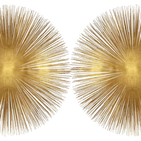 Black & White & Gold: Sunburst II by Abby Young