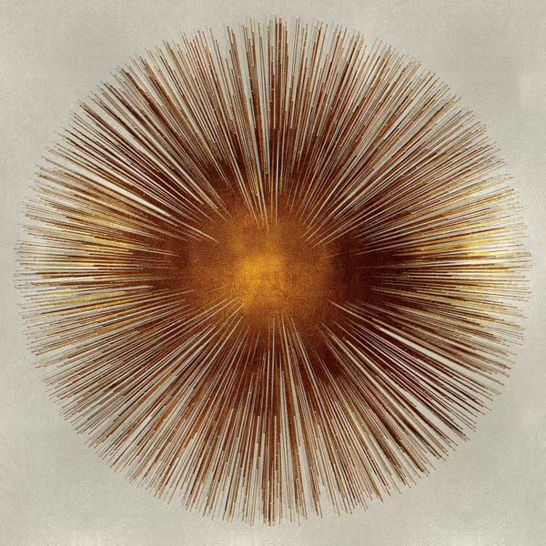 Large Modern Art - Canvas Prints: Bronze Sunburst I by Abby Young