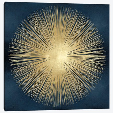 Sunburst Gold On Blue I Canvas Print #ABB25} by Abby Young Canvas Print