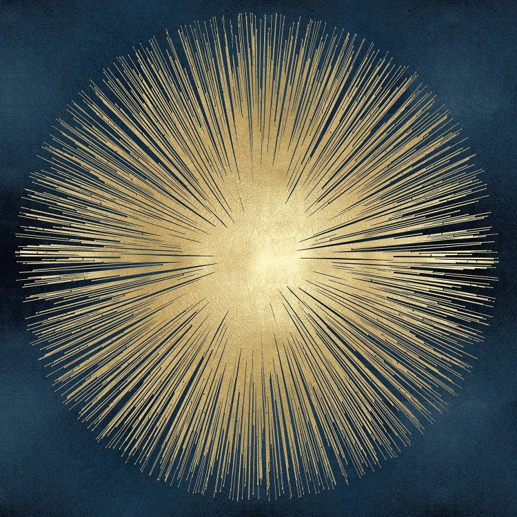 Sunburst Gold On Blue I by Abby Young wall art