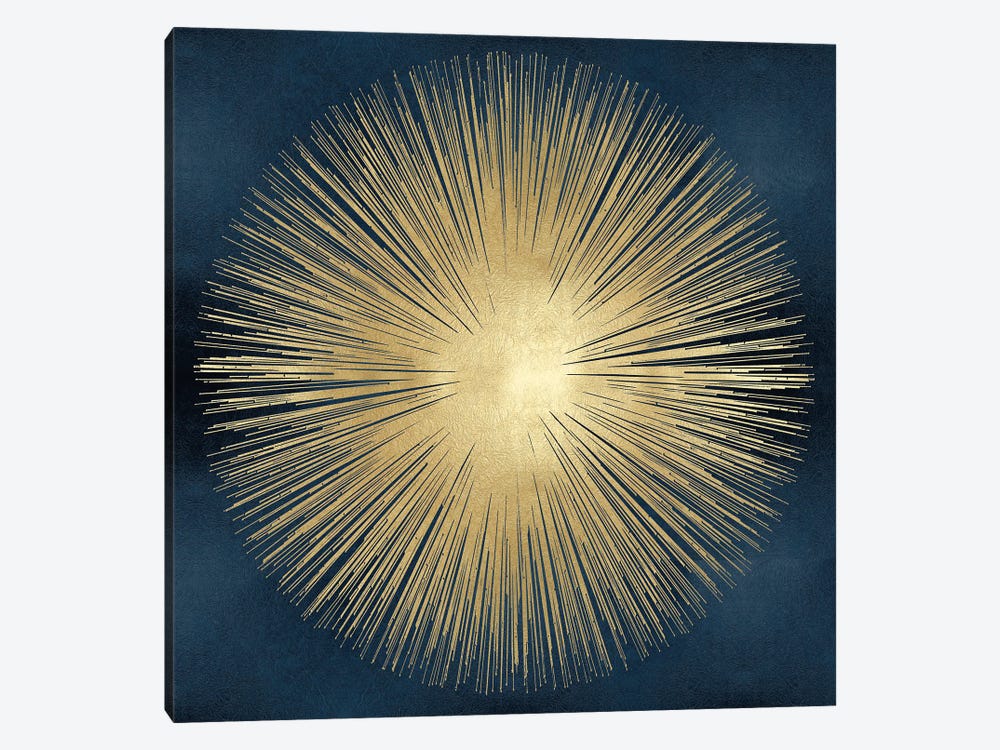 Sunburst Gold On Blue I by Abby Young 1-piece Canvas Wall Art