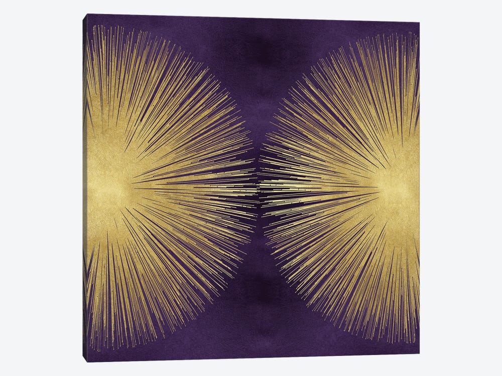 Sunburst Gold On Purple II by Abby Young 1-piece Canvas Art Print