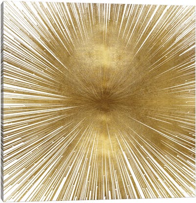 Radiant Gold Canvas Art Print - Geometric Abstract Art
