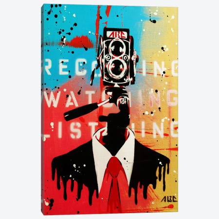 NSA Camera Man Canvas Print #ABC4} by AbcArtAttack Canvas Artwork