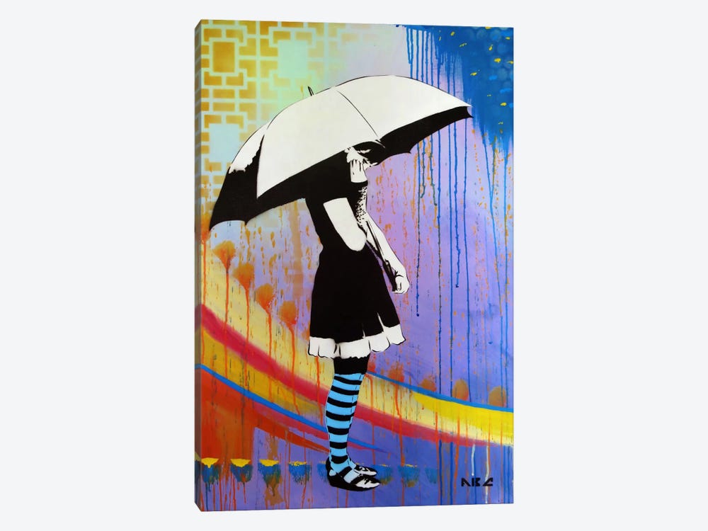 Waiting For The Rain by AbcArtAttack 1-piece Canvas Artwork