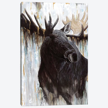 Gilded Moose Canvas Print #ABD10} by Angela Bawden Canvas Print