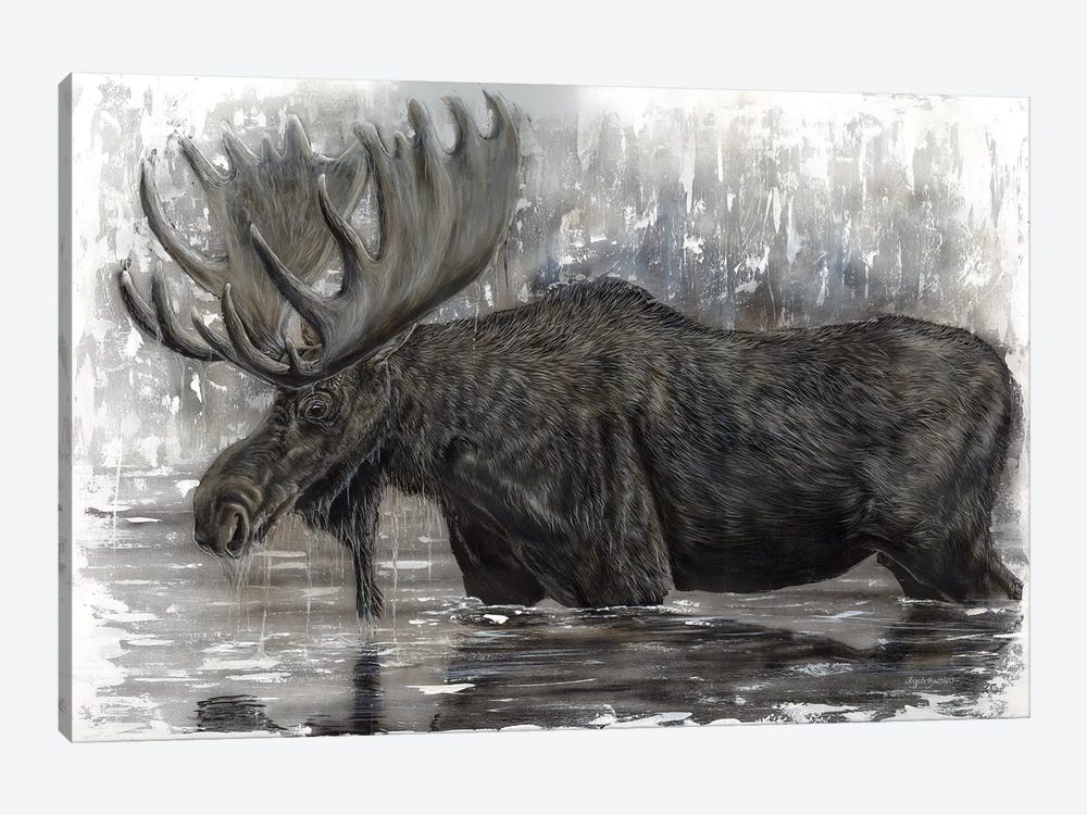 Grand Majestic Moose by Angela Bawden 1-piece Canvas Print