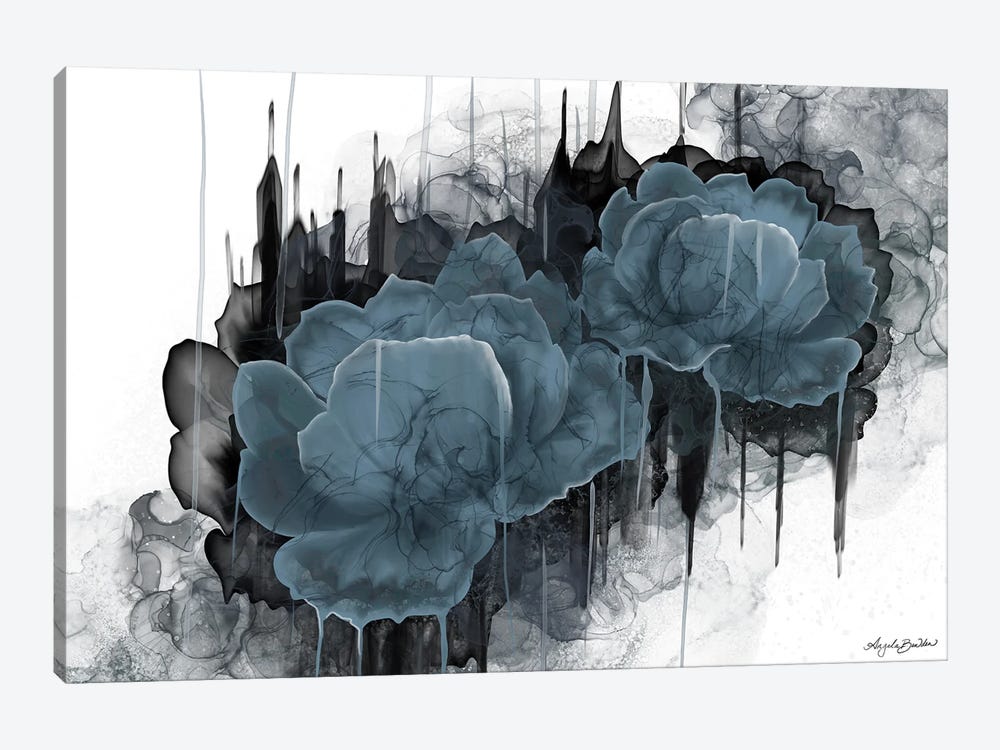 Blooms Of Dusty Blue by Angela Bawden 1-piece Canvas Print