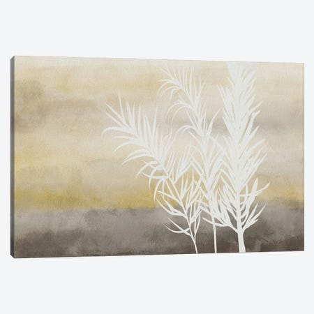 White Botanicals With Gray And Yellow Canvas Print #ABD121} by Angela Bawden Canvas Art