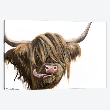 Muffin Highland Cow Canvas Print #ABD122} by Angela Bawden Canvas Art
