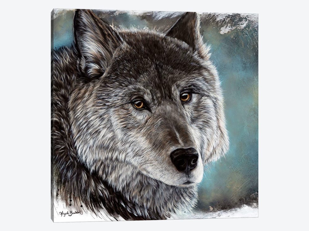 Loyal Spirit Wolf by Angela Bawden 1-piece Canvas Art Print