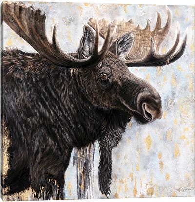Monarch Of The Mountain Canvas Art Print - Deer Art