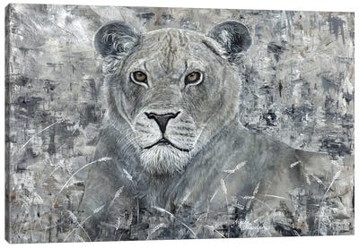 Power Of The Pride Lioness Canvas Art Print - Angela Bawden