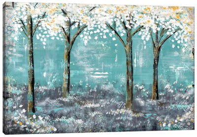 Forest Blues Canvas Art Print - Angela Bawden