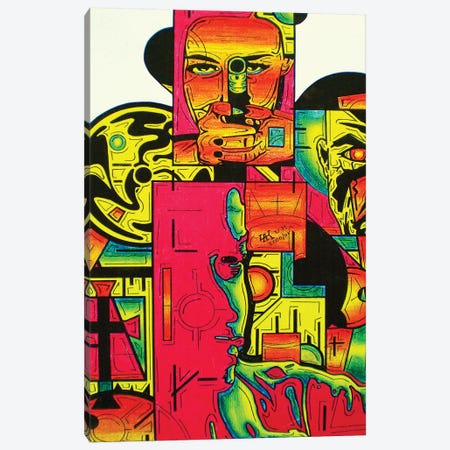 Pulp Fiction Canvas Print #ABG192} by Abstract Graffiti Canvas Art Print