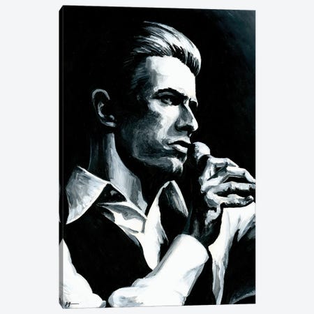 David Bowie Canvas Print #ABH10} by Alex Stutchbury Art Print