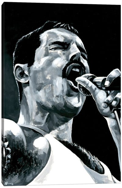 Freddie Mercury Canvas Art Print - Alex Stutchbury