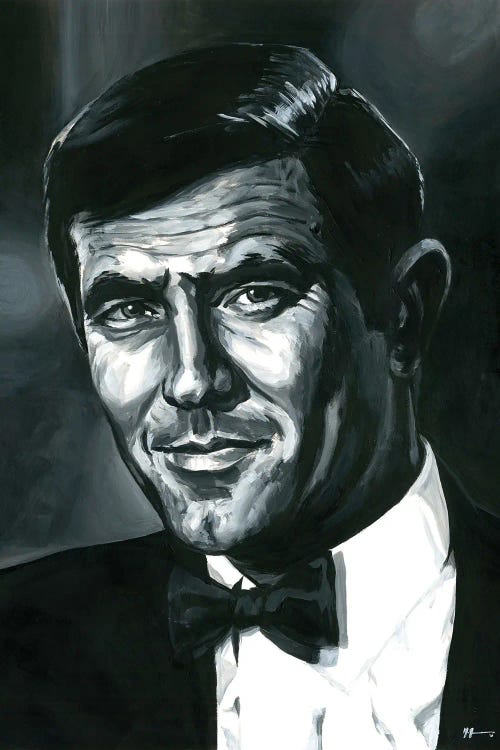 George Lazenby - James Bond 007 by Alex Stutchbury wall art