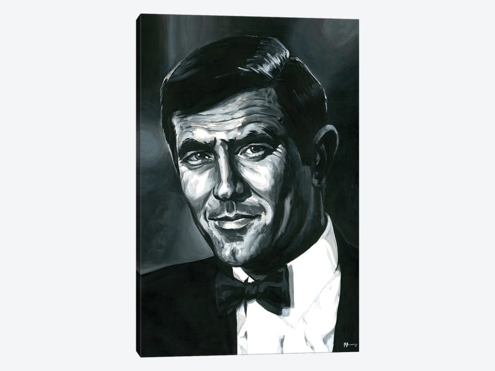 George Lazenby - James Bond 007 by Alex Stutchbury 1-piece Canvas Art