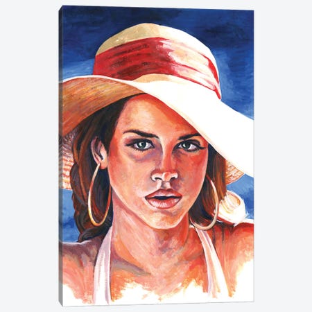 Lana Del Rey Canvas Print #ABH21} by Alex Stutchbury Canvas Wall Art