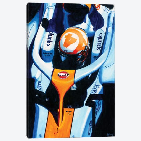 Lando Norris - 2021 Monaco GP Mclaren Canvas Print #ABH22} by Alex Stutchbury Canvas Artwork