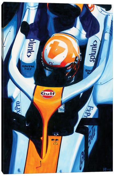 Lando Norris - 2021 Monaco GP Mclaren Canvas Art Print - Alex Stutchbury