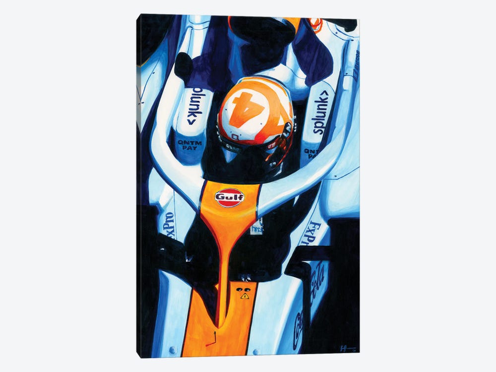 Lando Norris - 2021 Monaco GP Mclaren by Alex Stutchbury 1-piece Art Print