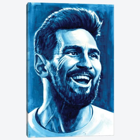 Lionel Messi Canvas Print #ABH25} by Alex Stutchbury Canvas Art Print