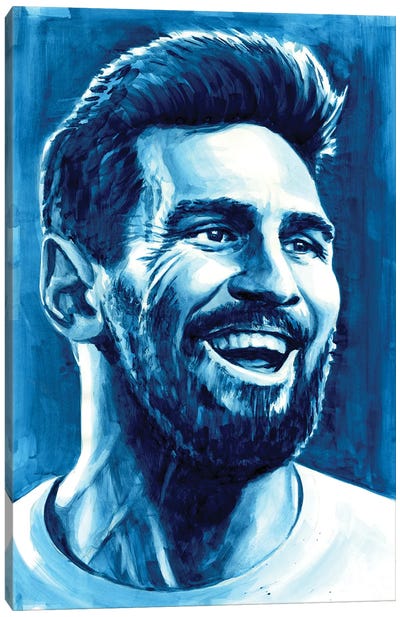 Lionel Messi Canvas Art Print - Alex Stutchbury