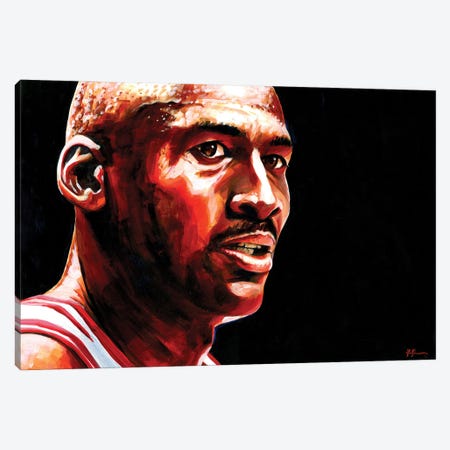 Michael Jordan - Chicago Bulls Canvas Print #ABH27} by Alex Stutchbury Canvas Art Print