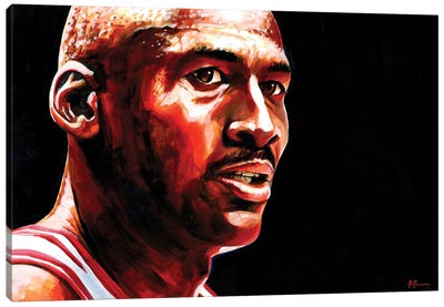 Michael Jordan - Chicago Bulls Canvas Art Print - Alex Stutchbury
