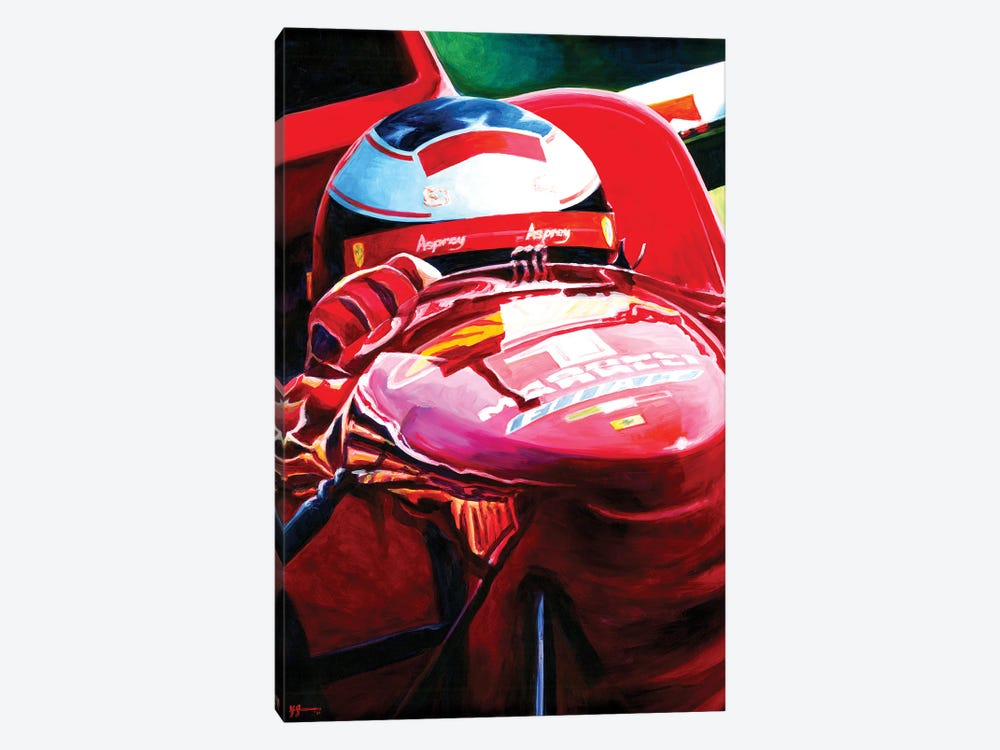Michael Schumacher - 1996 Italian GP Winner Ferrari F310B by Alex Stutchbury 1-piece Canvas Art Print