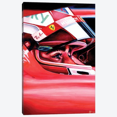Charles Leclerc -2019 Belgian GP Winner Canvas Print #ABH2} by Alex Stutchbury Canvas Art