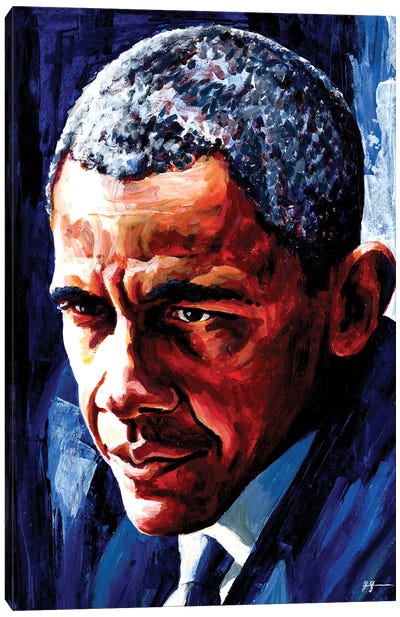 Barack Obama Canvas Art Print - Alex Stutchbury