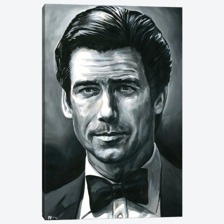 Pierce Brosnan - James Bond 007 Canvas Print #ABH32} by Alex Stutchbury Art Print