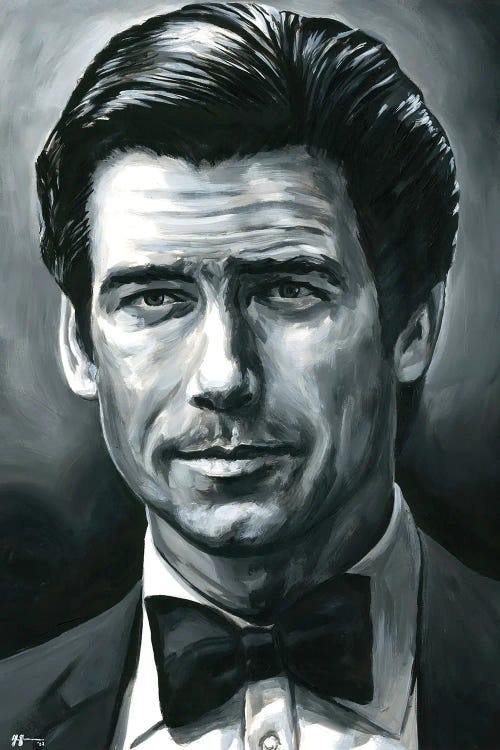 Pierce Brosnan - James Bond 007 by Alex Stutchbury wall art