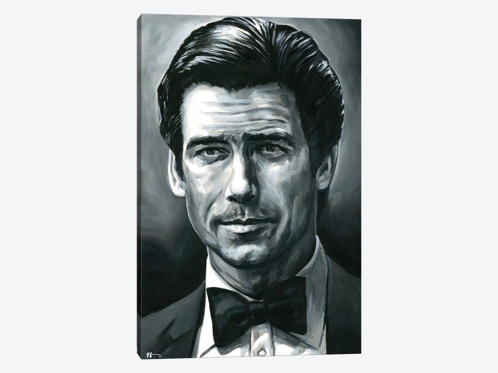 Pierce Brosnan - James Bond 007 by Alex Stutchbury 1-piece Canvas Art