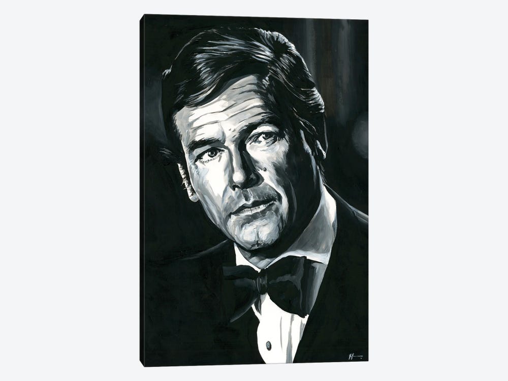 Roger Moore - James Bond 007 by Alex Stutchbury 1-piece Art Print