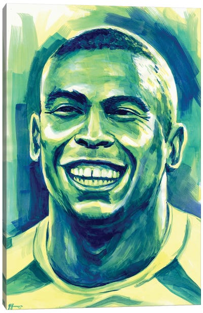 Ronaldo - 2002 Fifa World Cup Winner Canvas Art Print - Alex Stutchbury