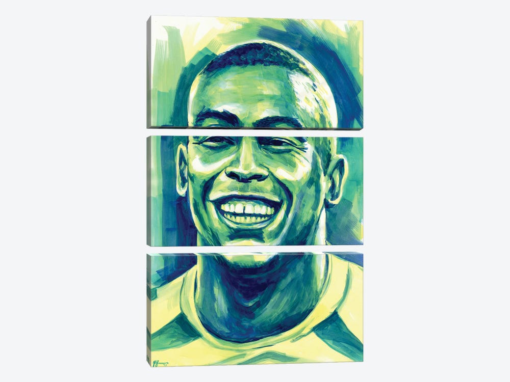 Ronaldo - 2002 Fifa World Cup Winner by Alex Stutchbury 3-piece Art Print