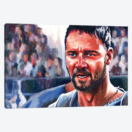 Russell Crowe - Gladiator Canvas Print #ABH41} by Alex Stutchbury Canvas Art