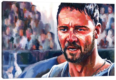 Russell Crowe - Gladiator Canvas Art Print - Alex Stutchbury