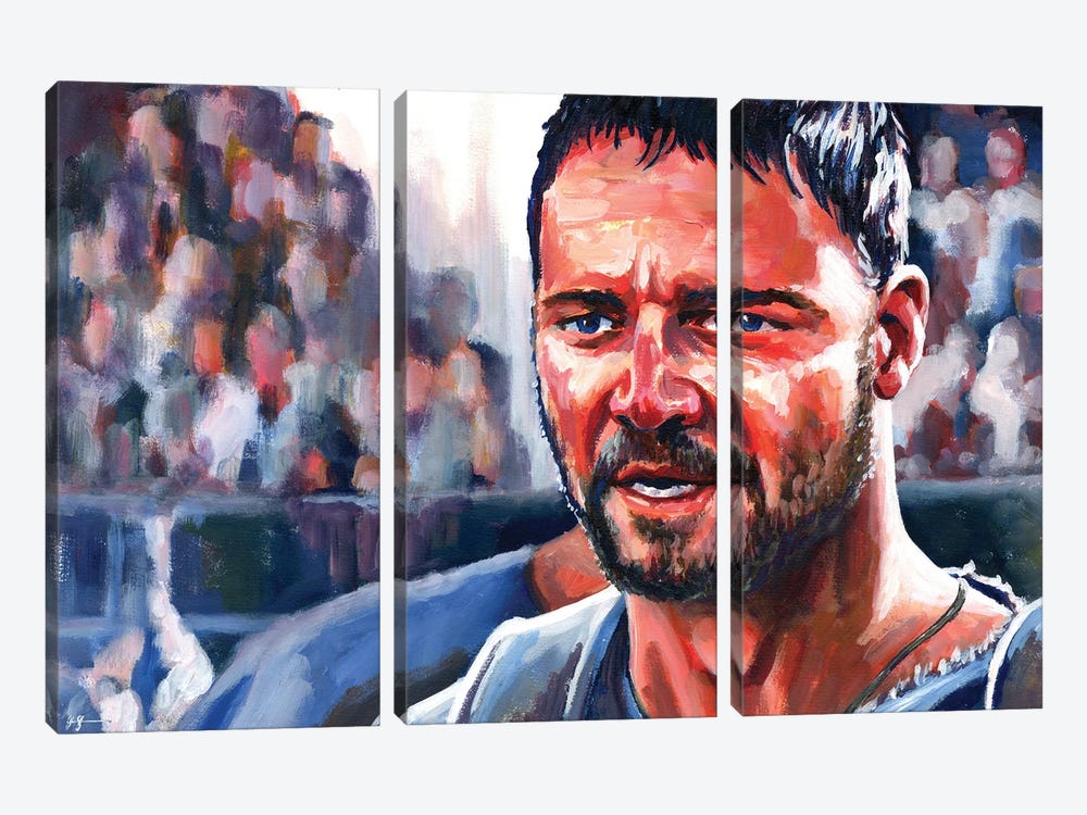 Russell Crowe - Gladiator by Alex Stutchbury 3-piece Canvas Artwork